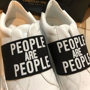 People are people statement sneakers